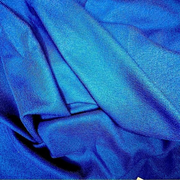 Vintage Deep Blue women’s suiting fabric Approx 3 yards x 1.75 yards - Picture 3 of 9